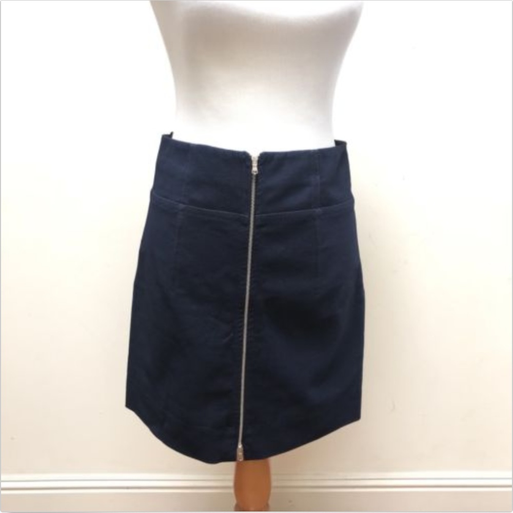 Carven | Twill Full Zip Front A Line Mini Skirt